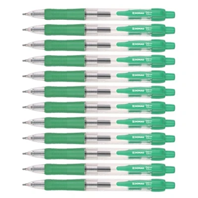 Afbeelding van OFFICER PRODUCTS DONAU druk gelpen balpen Classic/Kleur: Groen / 12 stuks (12 stuks) lijndikte: 0,25 mm kogeldiameter: 0,5 Soft Feel Grip