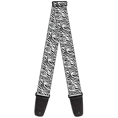Afbeelding van buckle down Gitaarriem 2&quot; breed 29 54&quot; lengte zebra 2 wit