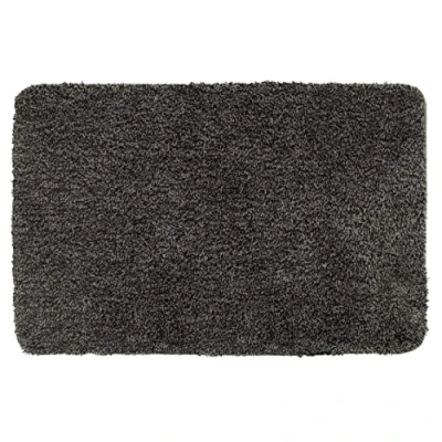 Afbeelding van Wenko 23090100 Tappeto di Bagno Miscela, Grigio Topo, Poliestere, 55 x 65 3 cm