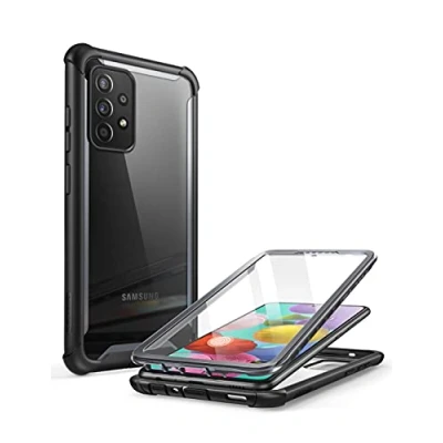 Afbeelding van i Blason Ares Hoesje voor Samsung Galaxy A52s 5G/Galaxy A52 (2021 release), schokbestendige robuuste bumper harde hoes met ingebouwde schermbeschermer (zwart)