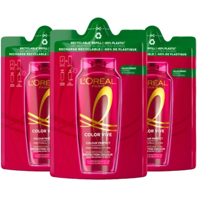 Afbeelding van 3x L&#039;Oréal Elvive Color Vive Shampoo Refill 250 ml