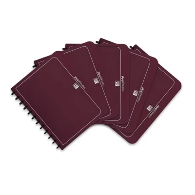 Afbeelding van Oxford ringmap A4, manageMe, presentatieboek met 25 vakken, Vario Zip, verwisselbaar en uitbreidbaar, bordeaux, 5 stuks