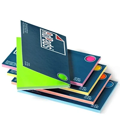 Afbeelding van AdPads® Elektrostatisch zelfklevende moderatiekaarten 175 x 100 mm, 500 vellen, set bont Grote Static Sticky Notes beweegbaar en verschuifbaar op elk oppervlak