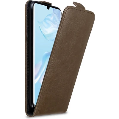 Afbeelding van Cadorabo Hoesje geschikt voor Huawei P30 PRO in KOFFIE BRUIN Beschermhoes Flip Case Cover magnetische sluiting