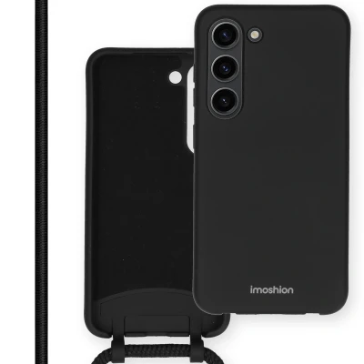 Afbeelding van Samsung Galaxy S23 Hoesje Siliconen en TPU (zacht) iMoshion Softcase/Koordhoesje/Backcover Zwart Telefoonhoesje