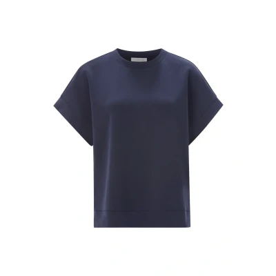 Afbeelding van Rich &amp; Royal MIT Angeschnittenem ARM Tshirt basic, Dames, Maat: 40, Midnight blue