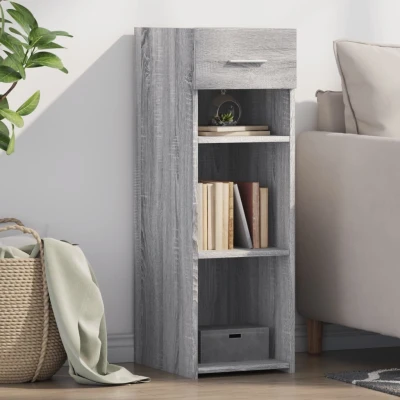 Afbeelding van Dressoir 30x42,5x93 cm bewerkt hout grijs sonoma eikenkleurig