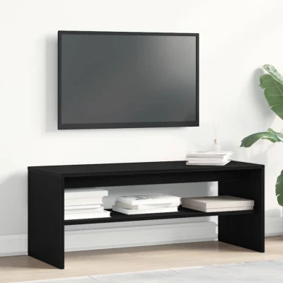 Afbeelding van vidaXL Tv meubel 100x40x40 cm spaanplaat zwart eikenkleurig