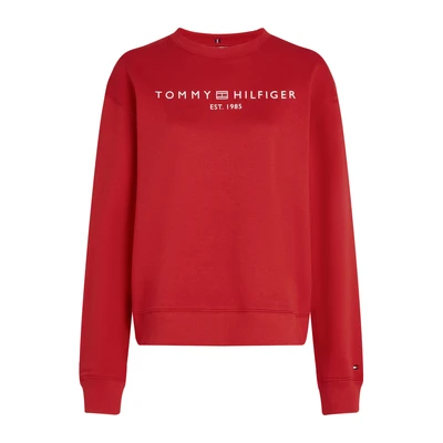 Afbeelding van Tommy Hilfiger MDRN REG CORP LOGO Sweater, Dames, Maat: Small, Primary red