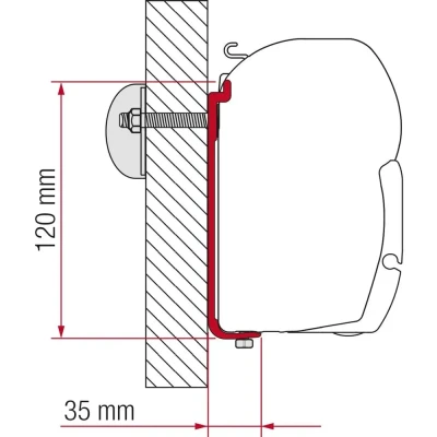Afbeelding van Fiamma F45 AS 400 Adapter Kleurloos Luifels Accessoires