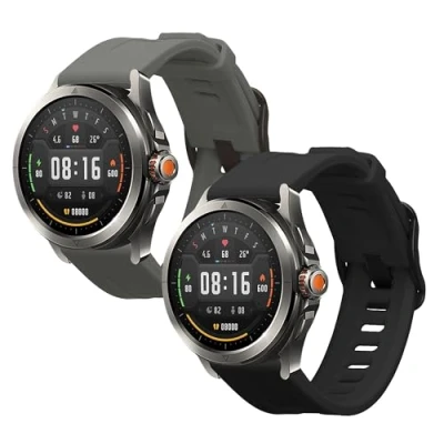 Afbeelding van kwmobile 2x horlogebandjes geschikt voor Xiaomi Watch S4 Sport bandje Smartwatch bandjes van TPU Activity tracker horloge band in zwart / donkergrijs