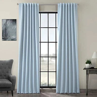 Afbeelding van HPD Half Price Drapes Kamer verduisterende gordijnen 96 inch lang voor slaapkamer en woonkamer (1 paneel), 50 x 96, mat blauw