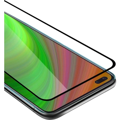 Afbeelding van Cadorabo Screenprotector geschikt voor OnePlus Nord Volledig scherm pantserfolie Beschermfolie in TRANSPARANT met ZWART Gehard (Tempered) display beschermglas 9H hardheid 3D Touch