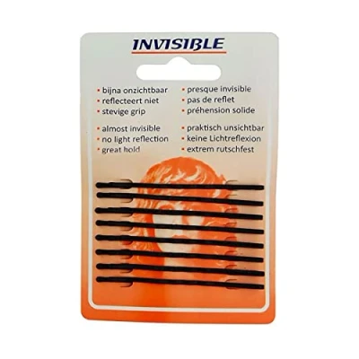 Afbeelding van Invisible Haarschuifjes Zwart Lang 65mm 8 Stuks