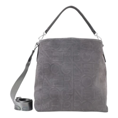 Afbeelding van Bogner Schoudertas Tenna Velluto Jessi Hobo Bag Grey Grijs