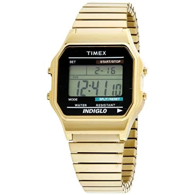 Afbeelding van Timex Herenhorloge digitaal kwarts, goudtint, band