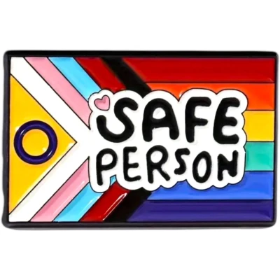 Afbeelding van Safe Person Regenboog Pin Pride Speldje LGBT Accessoire