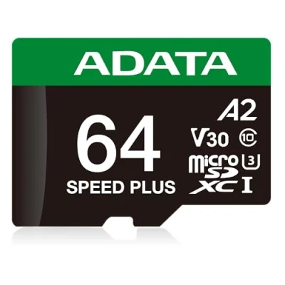 Afbeelding van ADATA SPEED PLUS microSDXC 64 GB geheugenkaart UHS I U3, Class 10, V30, A2