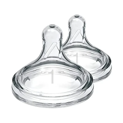 Afbeelding van Dr. Brown&#039;s Options+ Babyflesspenen met brede hals, niveau 1 (0 m+), 2 pack