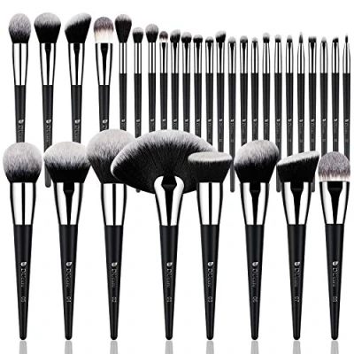 Afbeelding van DUcare 32 stuks professionele make upkwasten, hoogwaardige synthetische upkwasten voor foundation, blush, oogconcealer