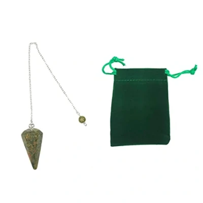 Afbeelding van Unakit Natuursteen slinger, kristallen zeshoekige vintage slinger voor wenshengel, chakra Reiki waarzegging Wicca meditatiedonor (Unakiet)