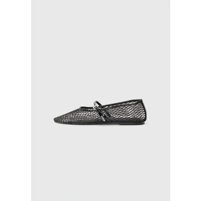 Afbeelding van Steve Madden MAGS Ballerina&#039;s, Dames, Maat: 37, Black Imitatieleer/ textiel