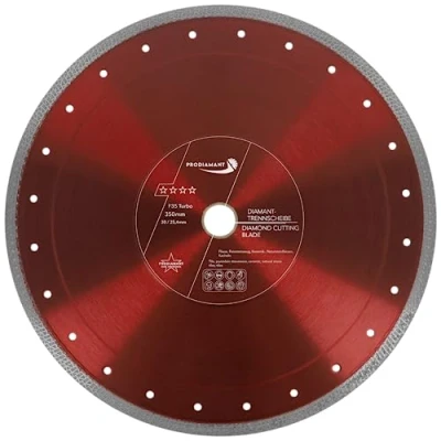 Afbeelding van PRODIAMANT Premium diamantdoorslijpschijf tegel porselein 350 mm x 30 met ring 25,4 tegelschijf voor tafelmachines