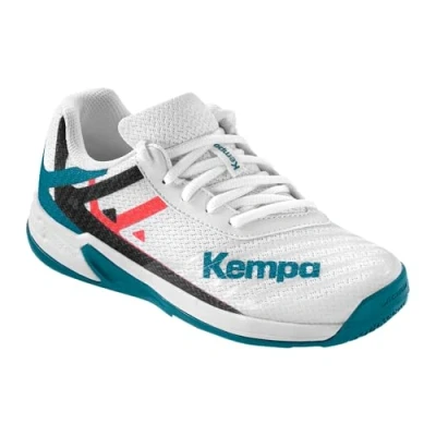 Afbeelding van Kempa Wing 2.0 Junior Handbalschoenen, wit/rood/zwart, 34 EU, wit/rood/zwart., EU