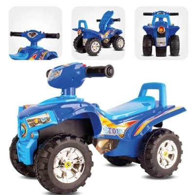 Afbeelding van Kinderauto loopauto vanaf 1 jaar, baby quad, voertuig auto (Blauw)
