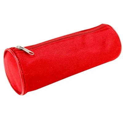 Afbeelding van Waytex 931281 pennenetui, rond, 21 cm, diameter 7,5 stof, rood
