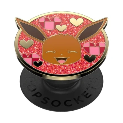 Afbeelding van PopSockets: PopGrip SupPopSockets: Uittrekbare Greep en Standaard voor Smartphones Tablets met een Verwisselbare PopTop Pokémon Eevee XOXO Enamel