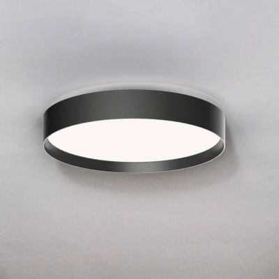 Afbeelding van LOOM DESIGN LED plafondlamp Lucia, zwart, Ø 35 cm aluminium