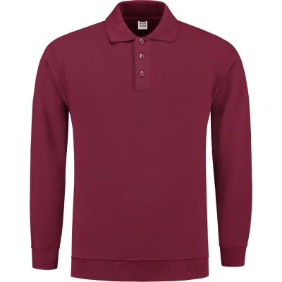 Afbeelding van Tricorp Polosweater Boord Casual Wijnrood S