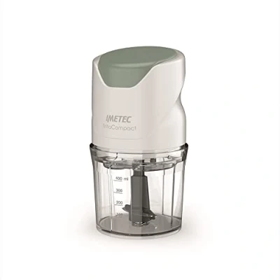 Afbeelding van Imetec TritaCompact Keukenrobot, messen van roestvrij staal, ruime container 400 ml, drukfunctie, compact, 350 W