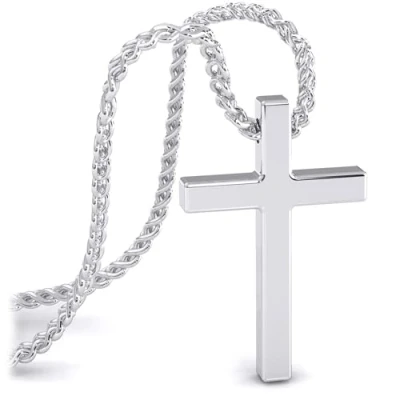 Afbeelding van SERASAR staalen ketting voor mannen stalen met hanger 50cm Zilver koord juwelendoos echt roestvrij staal sieraden cadeau