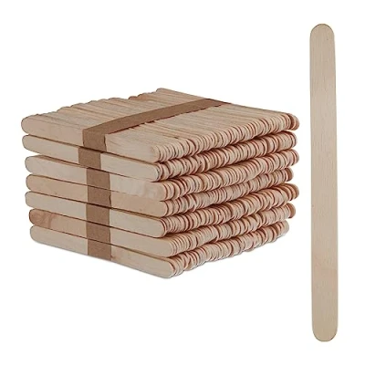 Afbeelding van houten ijsstokjes 700 stuks ijslollystokjes knutselen bakken DIY 11 x 1 cm