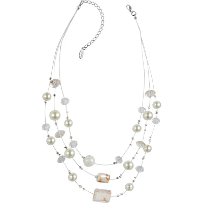 Afbeelding van Behave Ketting met parels, facet geslepen kralen en decoratieve