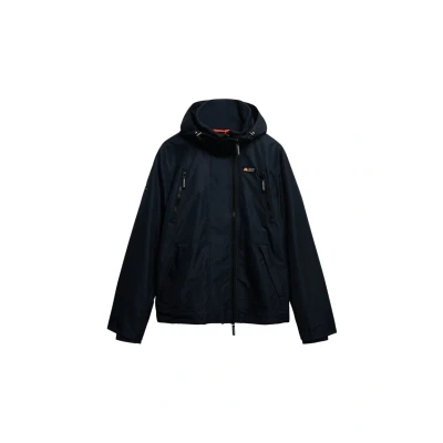 Afbeelding van Superdry Hooded Mountain Windjack, Heren, Maat: Small, Eclipse navy