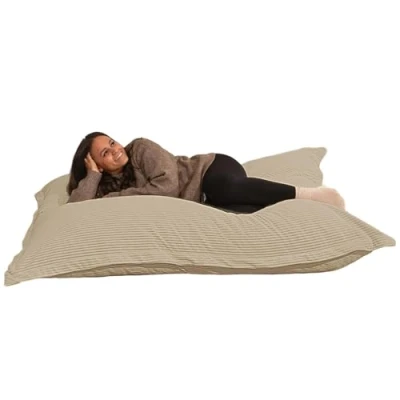 Afbeelding van Bananair Gigantische zitzak XXL voor binnen van corduroy, 180 x 140 cm, zacht, comfortabel en afneembaar, royaal gevoerd, volledige ontspanning, woonkamer, slaapkamer, jongeren, gamer
