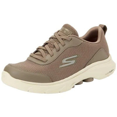 Afbeelding van Skechers Go Walk 7 Sneakers voor heren, Taupe Textiel Synthetisch, 39.5 EU