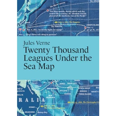 Afbeelding van Literary Maps Series Jules Verne, Twenty Thousand Leagues Under the Sea Map