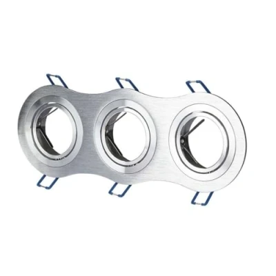 Afbeelding van Inbouw spot verstelbaar 50mm 3v rond geborsteld aluminium