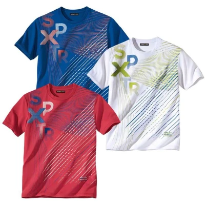 Afbeelding van Atlas for Men Set van 3 Sport Performer T shirts Heren Verkrijgbaar in grote maten 5XL