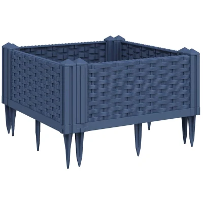 Afbeelding van Plantenbak met pinnen 42,5x42,5x28,5 cm polypropeen grijs