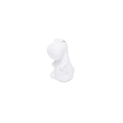 Afbeelding van DHINK DHINK471 01 Mini nachtlampje, dinosaurus, wit, nachtlampje voor babykamer en kinderkamer, met timer kleurverandering,