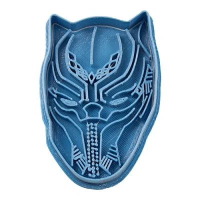 Afbeelding van Cuticuter Black Panther Superhelden uitsteekvorm, blauw, 8 x 7 1,5 cm
