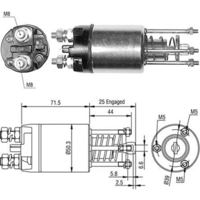 Afbeelding van Magneetschakelaar, starter MAGNETI MARELLI 940113050460