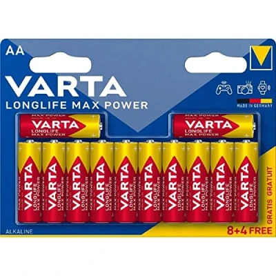Afbeelding van Varta Longlife Max Power AA Batterijen 12 Stuks