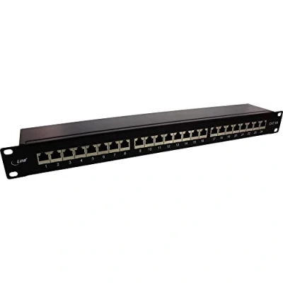Afbeelding van InLine 24 poorts Cat6a Patchpaneel STP Afgeschermd 1U Zwart