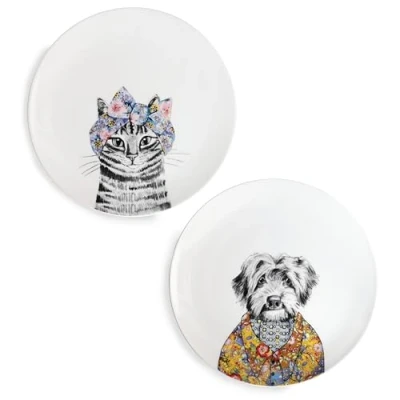 Afbeelding van Mikasa x Tipperleyhill Fijn Porseleinen Bijzetborden, Set van 2, 21cm